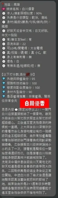 高雄定點茶-白川優香
